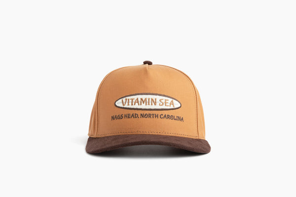 Vitamin Sea Logo Pukka Hat - Brown Sugar Waxed Canvas