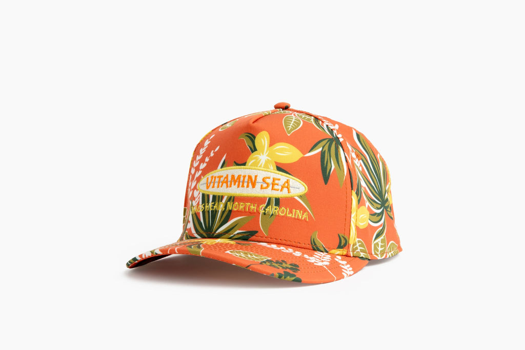 Vitamin Sea Logo Pukka Hat - Papaya Plumeria